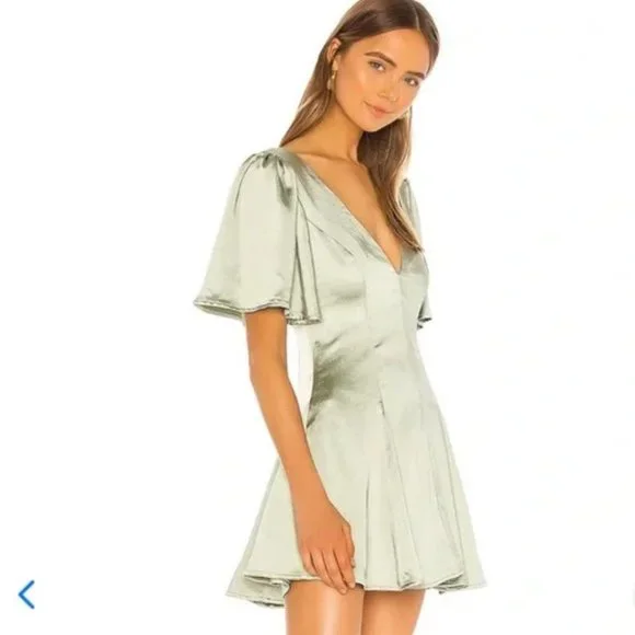 sea green mini dress Ocean Green Handspun Cotton Criss-Cross A-Line Short Dress 46